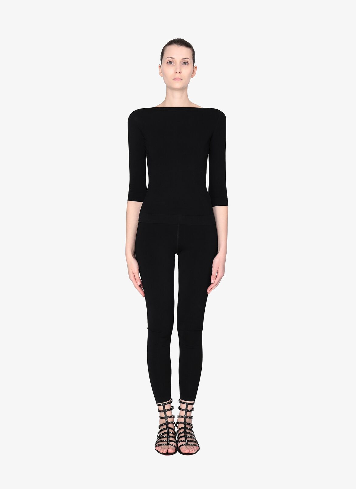 SANDALES BANDE DOUBLE CLOU ALAÏA NOIR SANDALES BANDE DOUBLE CLOU